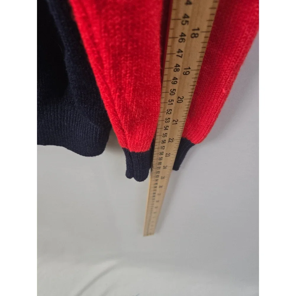 H&M Coca-Cola Holiday Sweater Mens M Red Navy Blue Ugly Christmas Knit 0898616 2